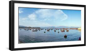 Boats in a river, Vinh Long, Nha Trangn, Khanh Hoa Province, Vietnam-null-Framed Photographic Print