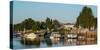 Boats in a river, Walnut Grove, Sacramento River, Sacramento?San Joaquin Ri-null-Stretched Canvas