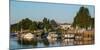 Boats in a river, Walnut Grove, Sacramento River, Sacramento?San Joaquin Ri-null-Mounted Photographic Print