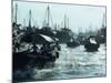 Boats in Aberdeen Harbour, Hong Kong, China-Alain Evrard-Mounted Photographic Print