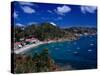 Boats in Bay, Corrossol Bay, St. Barts-Wayne Walton-Stretched Canvas