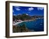 Boats in Bay, Corrossol Bay, St. Barts-Wayne Walton-Framed Photographic Print