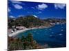 Boats in Bay, Corrossol Bay, St. Barts-Wayne Walton-Mounted Photographic Print