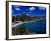 Boats in Bay, Corrossol Bay, St. Barts-Wayne Walton-Framed Photographic Print