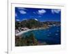 Boats in Bay, Corrossol Bay, St. Barts-Wayne Walton-Framed Photographic Print