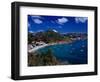 Boats in Bay, Corrossol Bay, St. Barts-Wayne Walton-Framed Photographic Print