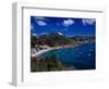 Boats in Bay, Corrossol Bay, St. Barts-Wayne Walton-Framed Photographic Print