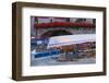 Boats in Cassone at the Gardasee, Veneto, Italy-Rainer Mirau-Framed Photographic Print