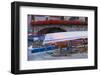 Boats in Cassone at the Gardasee, Veneto, Italy-Rainer Mirau-Framed Photographic Print