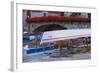 Boats in Cassone at the Gardasee, Veneto, Italy-Rainer Mirau-Framed Photographic Print