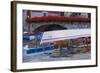 Boats in Cassone at the Gardasee, Veneto, Italy-Rainer Mirau-Framed Photographic Print