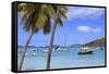 Boats in Cruz Bay, St. John, United States Virgin Islands, West Indies, Caribbean, Central America-Richard Cummins-Framed Stretched Canvas