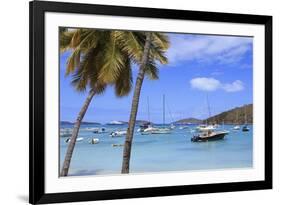 Boats in Cruz Bay, St. John, United States Virgin Islands, West Indies, Caribbean, Central America-Richard Cummins-Framed Photographic Print