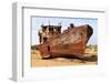 Boats in Desert around Moynaq, Muynak or Moynoq - Aral Sea or Aral Lake - Uzbekistan - Asia-Daniel Prudek-Framed Photographic Print