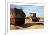 Boats in Desert around Moynaq, Muynak or Moynoq - Aral Sea or Aral Lake - Uzbekistan - Asia-Daniel Prudek-Framed Photographic Print