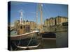 Boats in Docks, Gloucester, Gloucestershire, England, United Kingdom, Europe-Hunter David-Stretched Canvas