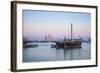 Boats in Doha Bay and Museum of Islamic Art, Doha, Qatar, Middle East-Jane Sweeney-Framed Photographic Print