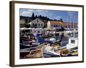 Boats in Fiscardo Harbour, Cephalonia (Kefallinia), Ionian Islands, Greece-Jonathan Hodson-Framed Photographic Print