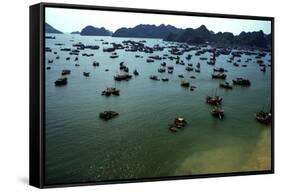 Boats in Ha-Long Bay, UNESCO World Heritage Site, Vietnam, Indochina, Southeast Asia, Asia-Godong-Framed Stretched Canvas