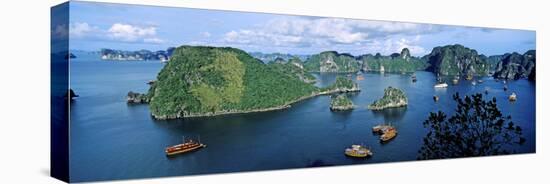 Boats in Halong Bay, Gulf of Tonkin, Vietnam-null-Stretched Canvas