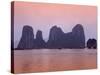 Boats in Halong Bay-Paul Thompson-Stretched Canvas