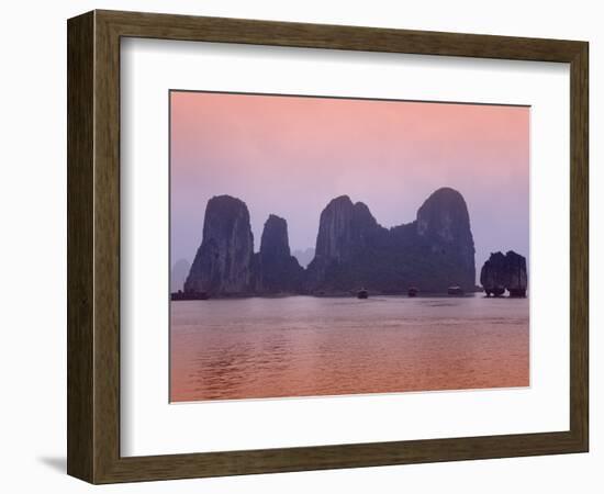 Boats in Halong Bay-Paul Thompson-Framed Photographic Print