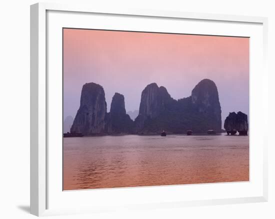 Boats in Halong Bay-Paul Thompson-Framed Photographic Print