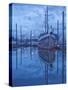 Boats in Harbor at Twilight, Southeast Alaska, USA-Nancy Rotenberg-Stretched Canvas