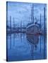 Boats in Harbor at Twilight, Southeast Alaska, USA-Nancy Rotenberg-Stretched Canvas