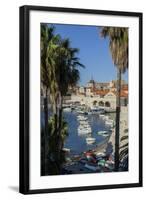 Boats in Harbor, Dubrovnik, Croatia, Europe-Jim Engelbrecht-Framed Photographic Print