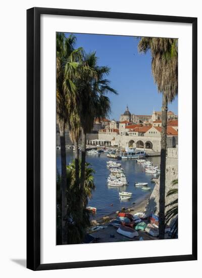 Boats in Harbor, Dubrovnik, Croatia, Europe-Jim Engelbrecht-Framed Photographic Print