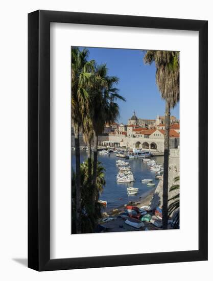 Boats in Harbor, Dubrovnik, Croatia, Europe-Jim Engelbrecht-Framed Photographic Print