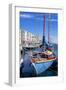 Boats in Harbor, Meze, Herault, Languedoc Roussillon Region, France, Europe-Guy Thouvenin-Framed Photographic Print