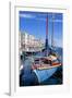 Boats in Harbor, Meze, Herault, Languedoc Roussillon Region, France, Europe-Guy Thouvenin-Framed Photographic Print