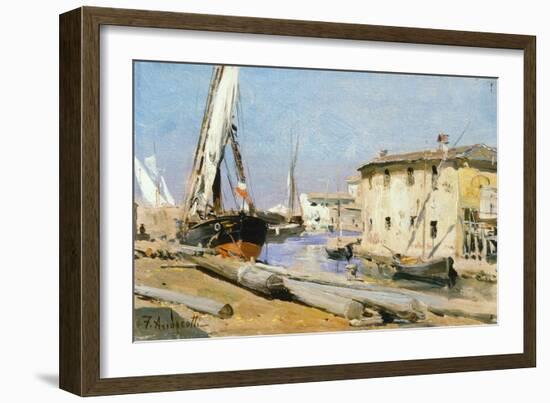 Boats in Harbor-Federico Andreotti-Framed Giclee Print