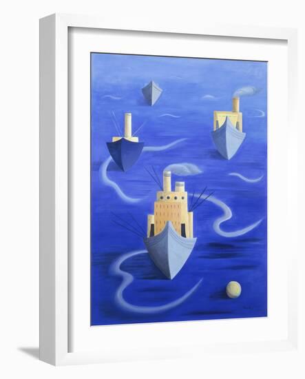 Boats in Harbour, 1994-Marie Hugo-Framed Giclee Print