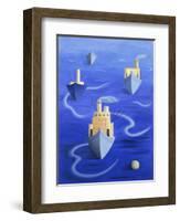 Boats in Harbour, 1994-Marie Hugo-Framed Giclee Print