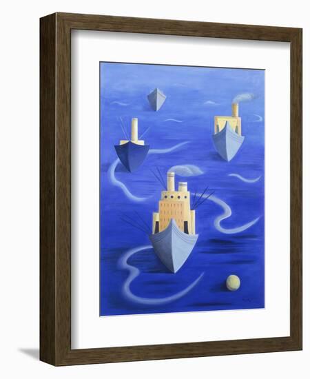 Boats in Harbour, 1994-Marie Hugo-Framed Giclee Print