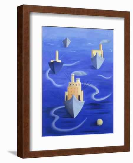 Boats in Harbour, 1994-Marie Hugo-Framed Giclee Print