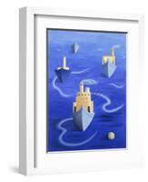 Boats in Harbour, 1994-Marie Hugo-Framed Giclee Print