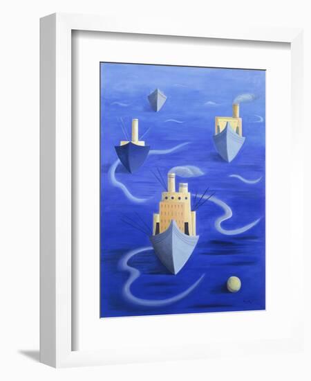 Boats in Harbour, 1994-Marie Hugo-Framed Giclee Print