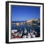 Boats in Harbour and Kyrenia Castle, Kyrenia, North Cyprus-Christopher Rennie-Framed Photographic Print