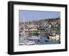 Boats in Harbour and Seafront, Scarborough, Yorkshire, England, United Kingdom-Robert Francis-Framed Photographic Print