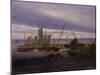 Boats in Harbour at Evening, 1828-Caspar David Friedrich-Mounted Giclee Print