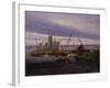 Boats in Harbour at Evening, 1828-Caspar David Friedrich-Framed Giclee Print