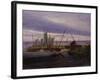 Boats in Harbour at Evening, 1828-Caspar David Friedrich-Framed Giclee Print