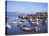 Boats in Harbour, Lyme Regis, Dorset, England, United Kingdom-J Lightfoot-Stretched Canvas