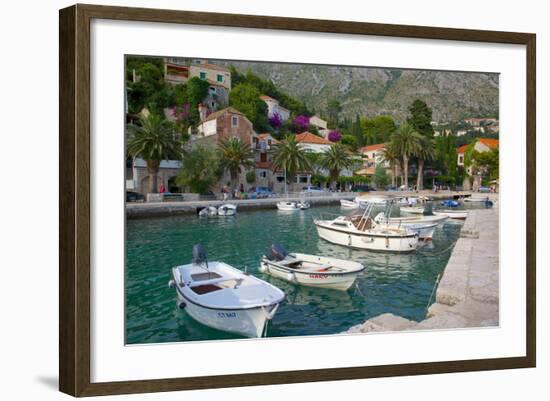 Boats in Harbour, Mlini, Dubrovnik Riviera, Dalmatia, Croatia, Europe-Frank Fell-Framed Photographic Print