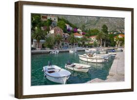 Boats in Harbour, Mlini, Dubrovnik Riviera, Dalmatia, Croatia, Europe-Frank Fell-Framed Photographic Print