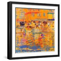 Boats in Harbour, Saint-Tropez-Peter Graham-Framed Giclee Print